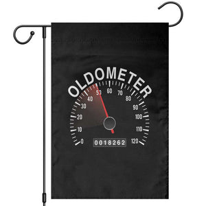 Funny 50th Birthday Garden Flag Oldometer Odometer 50 Year Old Joke TS10 Black Print Your Wear