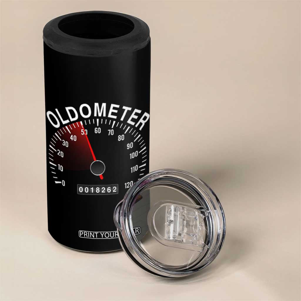 Funny 50th Birthday 4 in 1 Can Cooler Tumbler Oldometer Odometer 50 Year Old Joke TS10 Print Your Wear