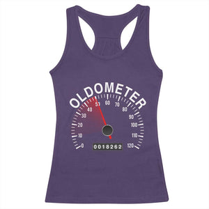 Funny 50th Birthday Racerback Tank Top Oldometer Odometer 50 Year Old Joke TS10 Purple Print Your Wear