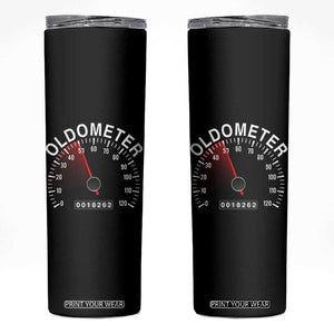 Funny 50th Birthday Skinny Tumbler Oldometer Odometer 50 Year Old Joke TS10 Black Print Your Wear