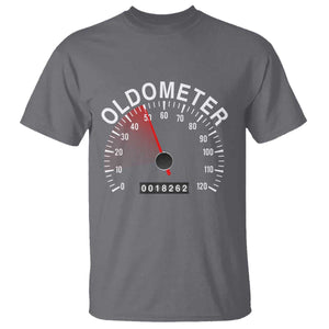 Funny 50th Birthday T Shirt Oldometer Odometer 50 Year Old Joke TS10 Charcoal Print Your Wear