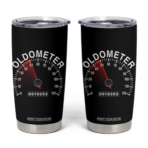 Funny 50th Birthday Tumbler Cup Oldometer Odometer 50 Year Old Joke TS10 Black Print Your Wear