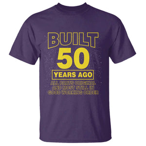 Funny 50th Birthday T Shirt Galaxy Built 50 Years Ago Parts Original TS10 Purple Print Your Wear