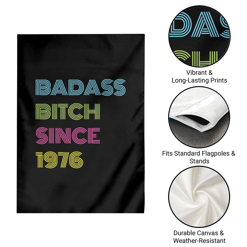 Funny 50th Birthday Garden Flag Retro Vintage Badass Bih Since 1976 TS10 Print Your Wear