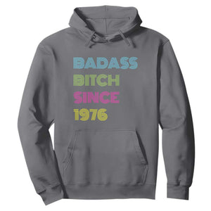 Funny 50th Birthday Hoodie Retro Vintage Badass Bih Since 1976 TS10 Charcoal Print Your Wear