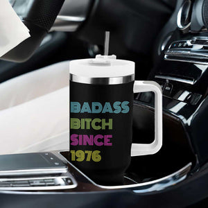 Funny 50th Birthday Tumbler With Handle Retro Vintage Badass Bih Since 1976 TS10 Print Your Wear