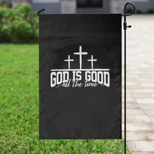 God Is Good Garden Flag Jesus Cross Minimal Religious Faith Bible Verse Inspirational TS10 Print Your Wear