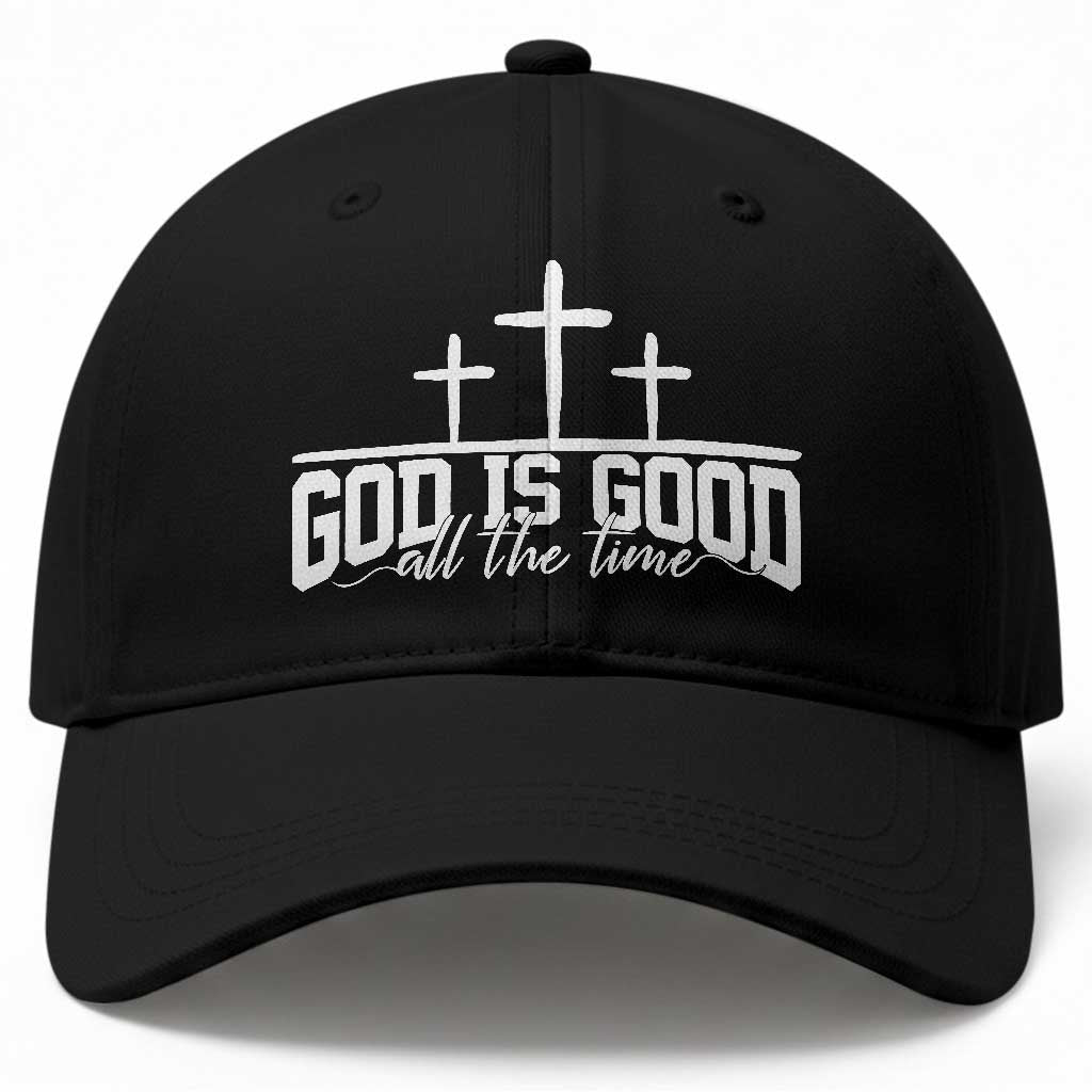 God Is Good Baseball Cap Jesus Cross Minimal Religious Faith Bible Verse Inspirational TS10 Print Your Wear