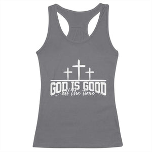 God Is Good Racerback Tank Top Jesus Cross Minimal Religious Faith Bible Verse Inspirational TS10 Charcoal Print Your Wear