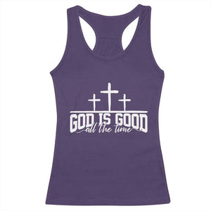 God Is Good Racerback Tank Top Jesus Cross Minimal Religious Faith Bible Verse Inspirational TS10 Purple Print Your Wear
