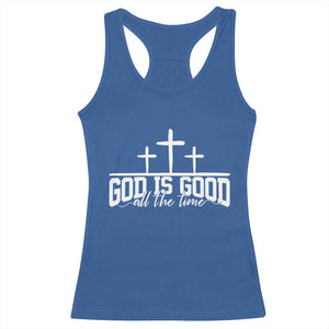 God Is Good Racerback Tank Top Jesus Cross Minimal Religious Faith Bible Verse Inspirational TS10 Royal Blue Print Your Wear