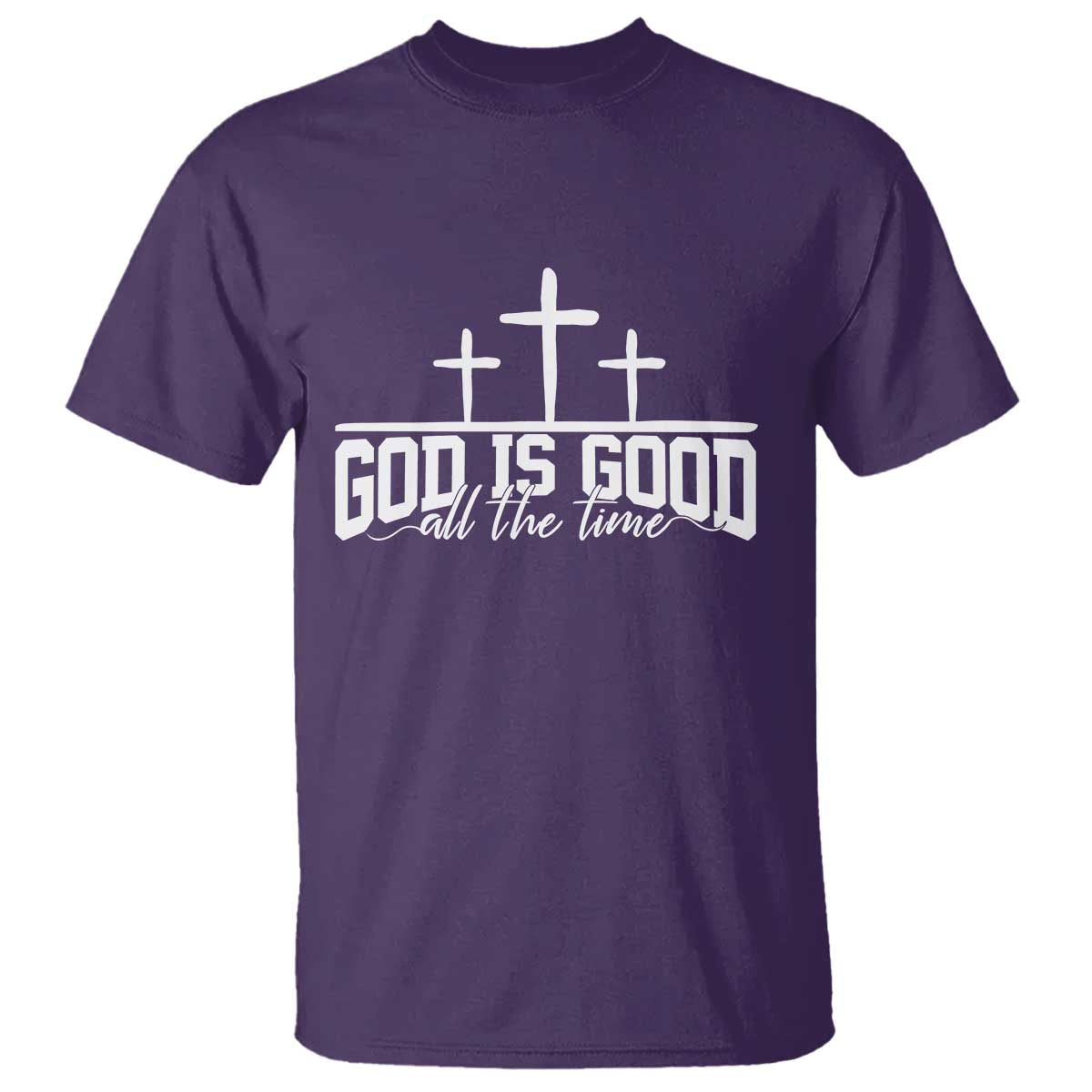 God Is Good T Shirt Jesus Cross Minimal Religious Faith Bible Verse Inspirational TS10 Purple Print Your Wear