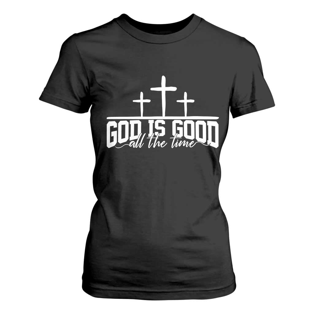 God Is Good T Shirt For Women Jesus Cross Minimal Religious Faith Bible Verse Inspirational TS10 Black Print Your Wear