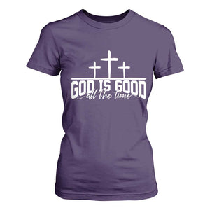God Is Good T Shirt For Women Jesus Cross Minimal Religious Faith Bible Verse Inspirational TS10 Purple Print Your Wear