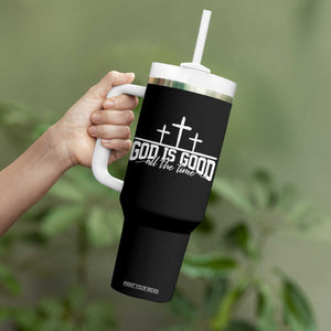 God Is Good Tumbler With Handle Jesus Cross Minimal Religious Faith Bible Verse Inspirational TS10 Print Your Wear