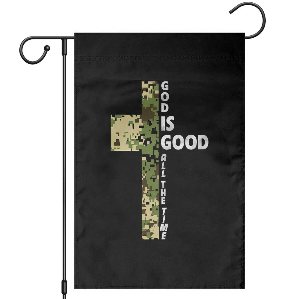 God Is Good Garden Flag Camo Cross Religious Jesus Faith Bible Verse Inspirational TS10 Black Print Your Wear