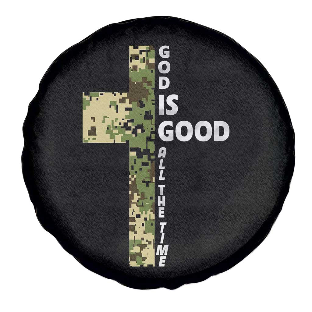God Is Good Spare Tire Cover Camo Cross Religious Jesus Faith Bible Verse Inspirational TS10 Print Your Wear