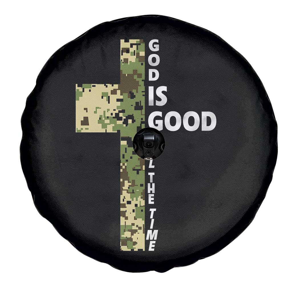 God Is Good Spare Tire Cover Camo Cross Religious Jesus Faith Bible Verse Inspirational TS10 Print Your Wear