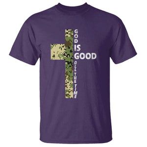 God Is Good T Shirt Camo Cross Religious Jesus Faith Bible Verse Inspirational TS10 Purple Print Your Wear