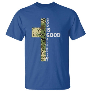 God Is Good T Shirt Camo Cross Religious Jesus Faith Bible Verse Inspirational TS10 Royal Blue Print Your Wear