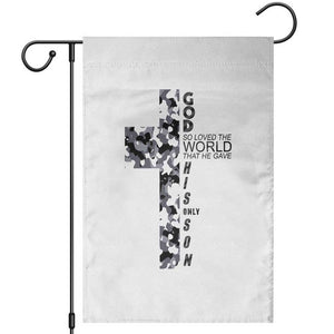Son Of God Jesus Garden Flag Camo Christ Cross Christian 9 John 3 16 TS10 White Print Your Wear