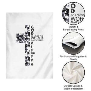 Son Of God Jesus Garden Flag Camo Christ Cross Christian 9 John 3 16 TS10 Print Your Wear