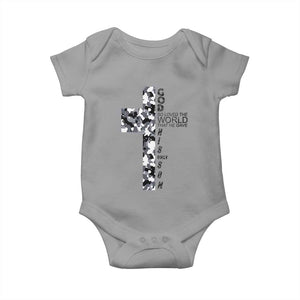 Son Of God Jesus Baby Onesie Camo Christ Cross Christian 9 John 3 16 TS10 Sport Gray Print Your Wear