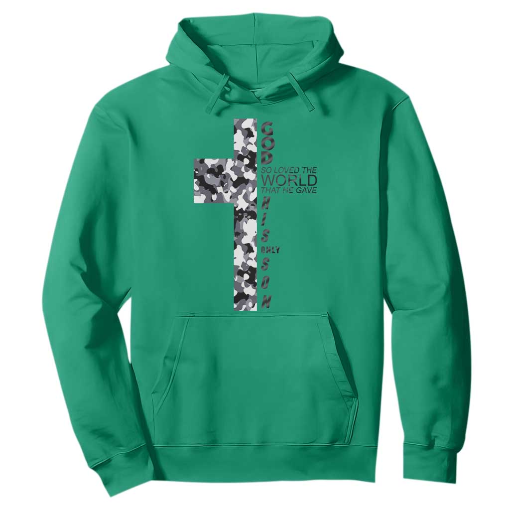 Son Of God Jesus Hoodie Camo Christ Cross Christian 9 John 3 16 TS10 Irish Green Print Your Wear