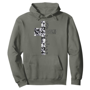 Son Of God Jesus Hoodie Camo Christ Cross Christian 9 John 3 16 TS10 Military Green Print Your Wear