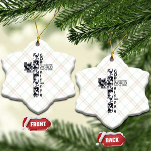 Son Of God Jesus Ceramic Ornament Camo Christ Cross Christian 9 John 3 16 TS10 Print Your Wear