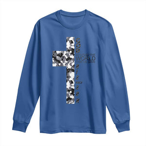 Son Of God Jesus Long Sleeve Shirt Camo Christ Cross Christian 9 John 3 16 TS10 Royal Blue Print Your Wear