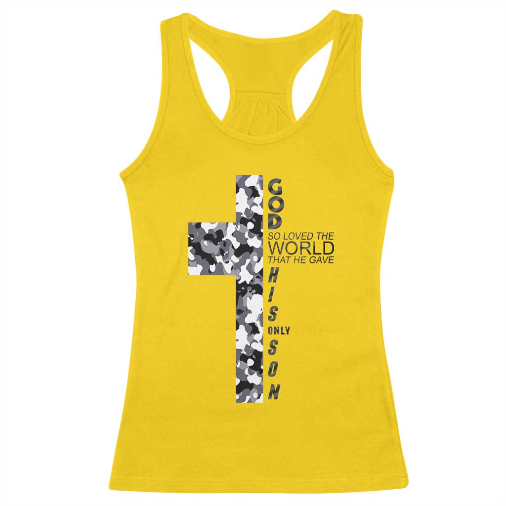 Son Of God Jesus Racerback Tank Top Camo Christ Cross Christian 9 John 3 16 TS10 Daisy Print Your Wear
