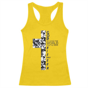 Son Of God Jesus Racerback Tank Top Camo Christ Cross Christian 9 John 3 16 TS10 Daisy Print Your Wear