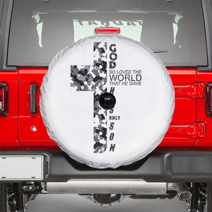 Son Of God Jesus Spare Tire Cover Camo Christ Cross Christian 9 John 3 16 TS10 White Print Your Wear