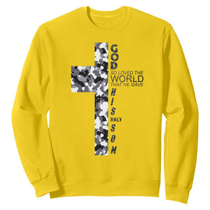 Son Of God Jesus Sweatshirt Camo Christ Cross Christian 9 John 3 16 TS10 Daisy Print Your Wear