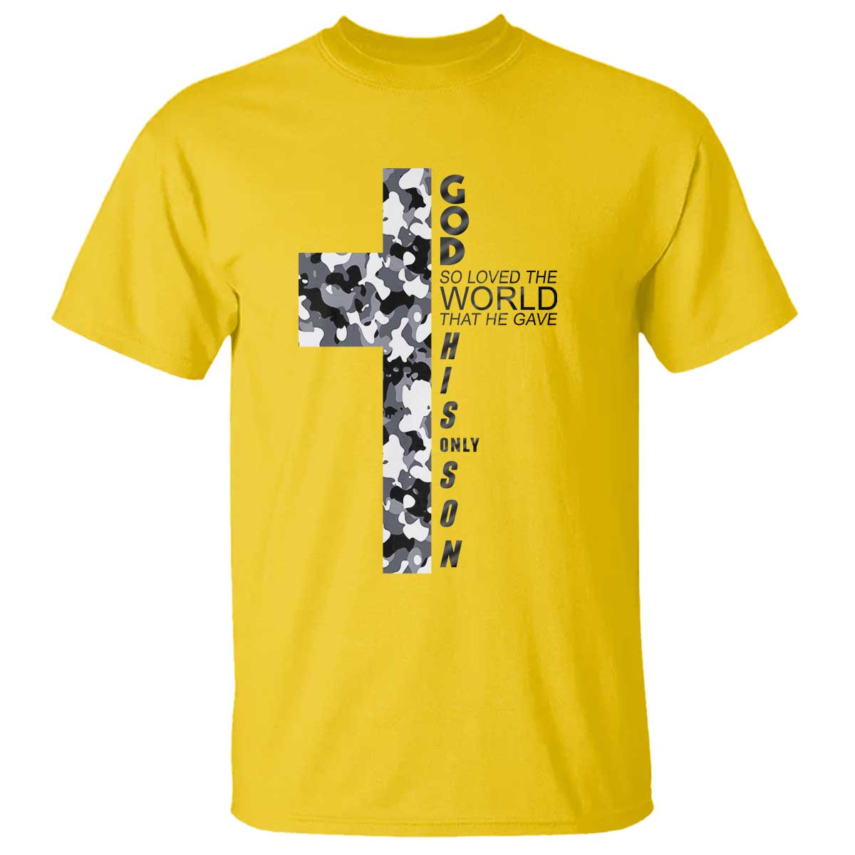 Son Of God Jesus T Shirt Camo Christ Cross Christian 9 John 3 16 TS10 Daisy Print Your Wear