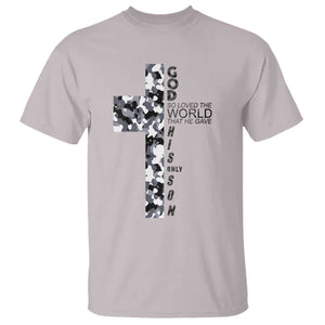 Son Of God Jesus T Shirt Camo Christ Cross Christian 9 John 3 16 TS10 Ice Gray Print Your Wear