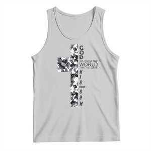 Son Of God Jesus Tank Top Camo Christ Cross Christian 9 John 3 16 TS10 Ash Print Your Wear