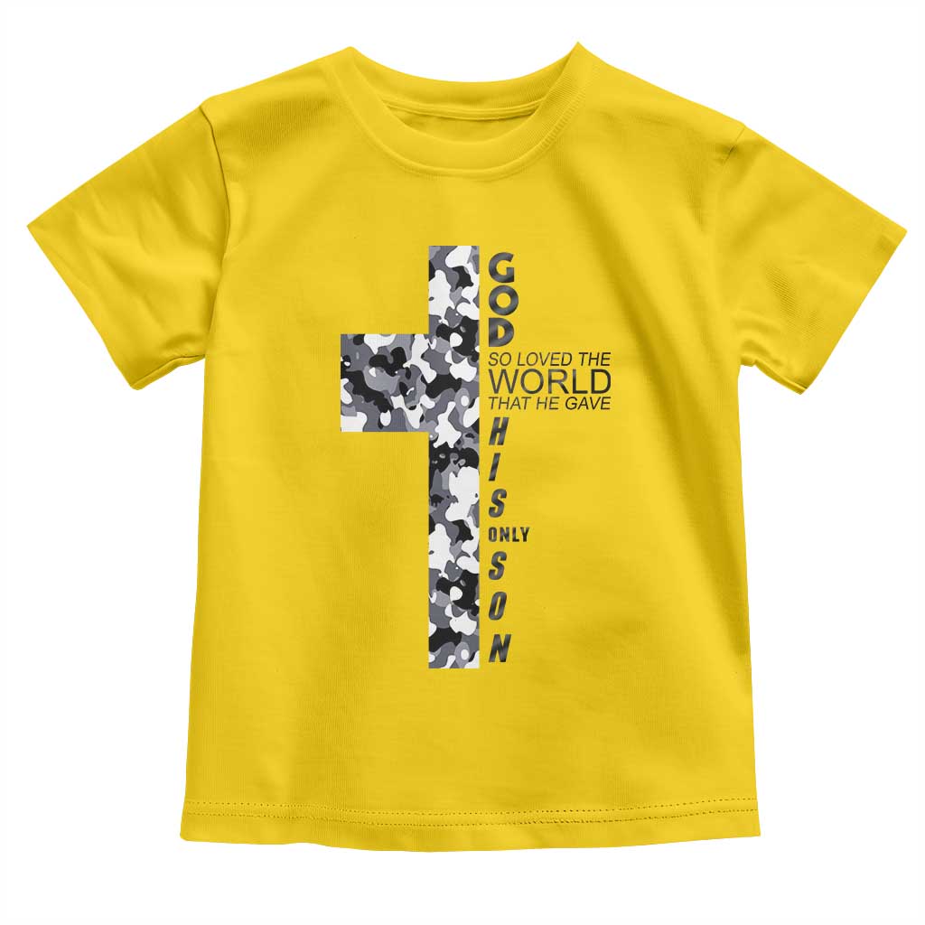 Son Of God Jesus Toddler T Shirt Camo Christ Cross Christian 9 John 3 16 TS10 Daisy Print Your Wear