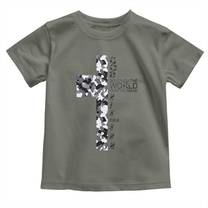 Son Of God Jesus Toddler T Shirt Camo Christ Cross Christian 9 John 3 16 TS10 Military Green Print Your Wear