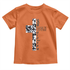 Son Of God Jesus Toddler T Shirt Camo Christ Cross Christian 9 John 3 16 TS10 Orange Print Your Wear
