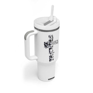 Son Of God Jesus Tumbler With Handle Camo Christ Cross Christian 9 John 3 16 TS10 Print Your Wear