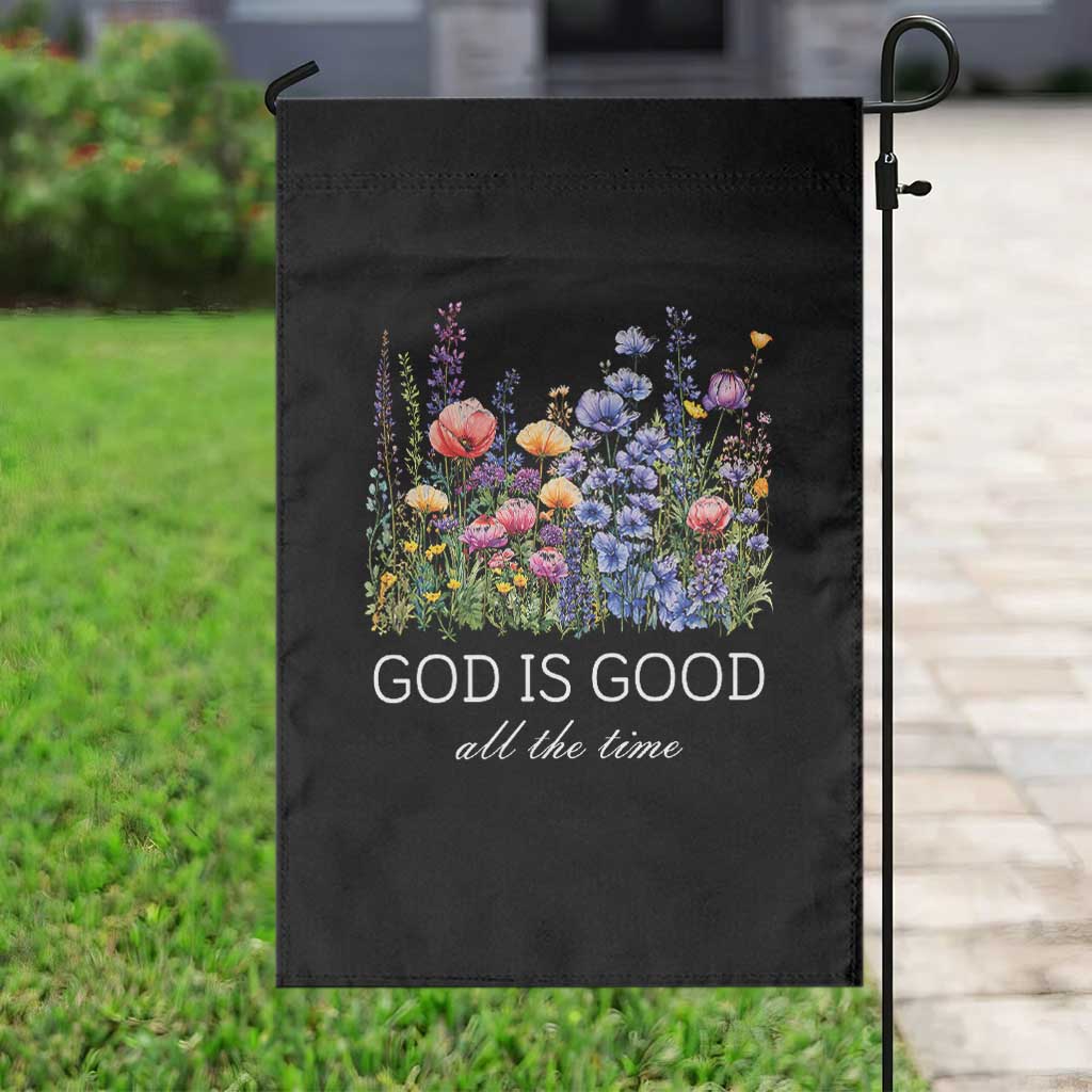 God Is Good Garden Flag Wildflower Christian Jesus Graphic Religious Bible Verse TS10 Print Your Wear
