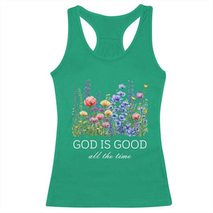 God Is Good Racerback Tank Top Wildflower Christian Jesus Graphic Religious Bible Verse TS10 Irish Green Print Your Wear