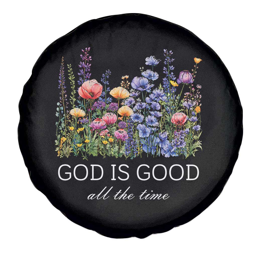 God Is Good Spare Tire Cover Wildflower Christian Jesus Graphic Religious Bible Verse TS10 Print Your Wear