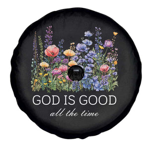 God Is Good Spare Tire Cover Wildflower Christian Jesus Graphic Religious Bible Verse TS10 Print Your Wear