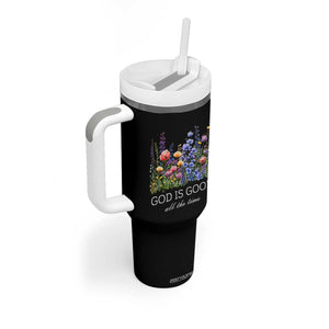 God Is Good Tumbler With Handle Wildflower Christian Jesus Graphic Religious Bible Verse TS10 Print Your Wear