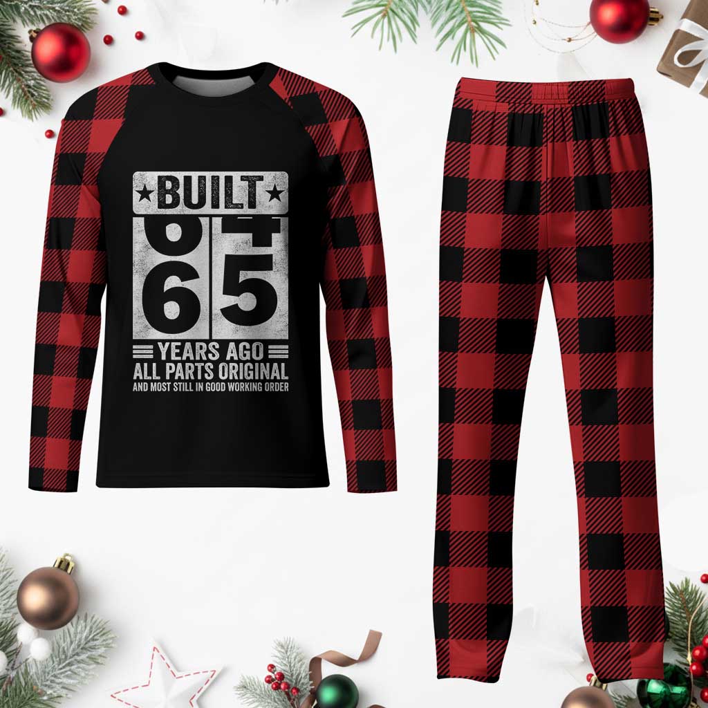 65th Birthday Plaid Pajama Set Built 65 Years Ago All Parts Original Gifts TS10 Buffalo Plaid Print Your Wear