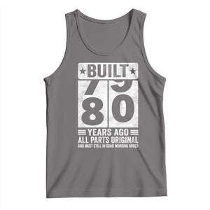 80th Birthday Tank Top Built 80 Years Ago All Parts Original Gifts TS10 Deep Heather Print Your Wear