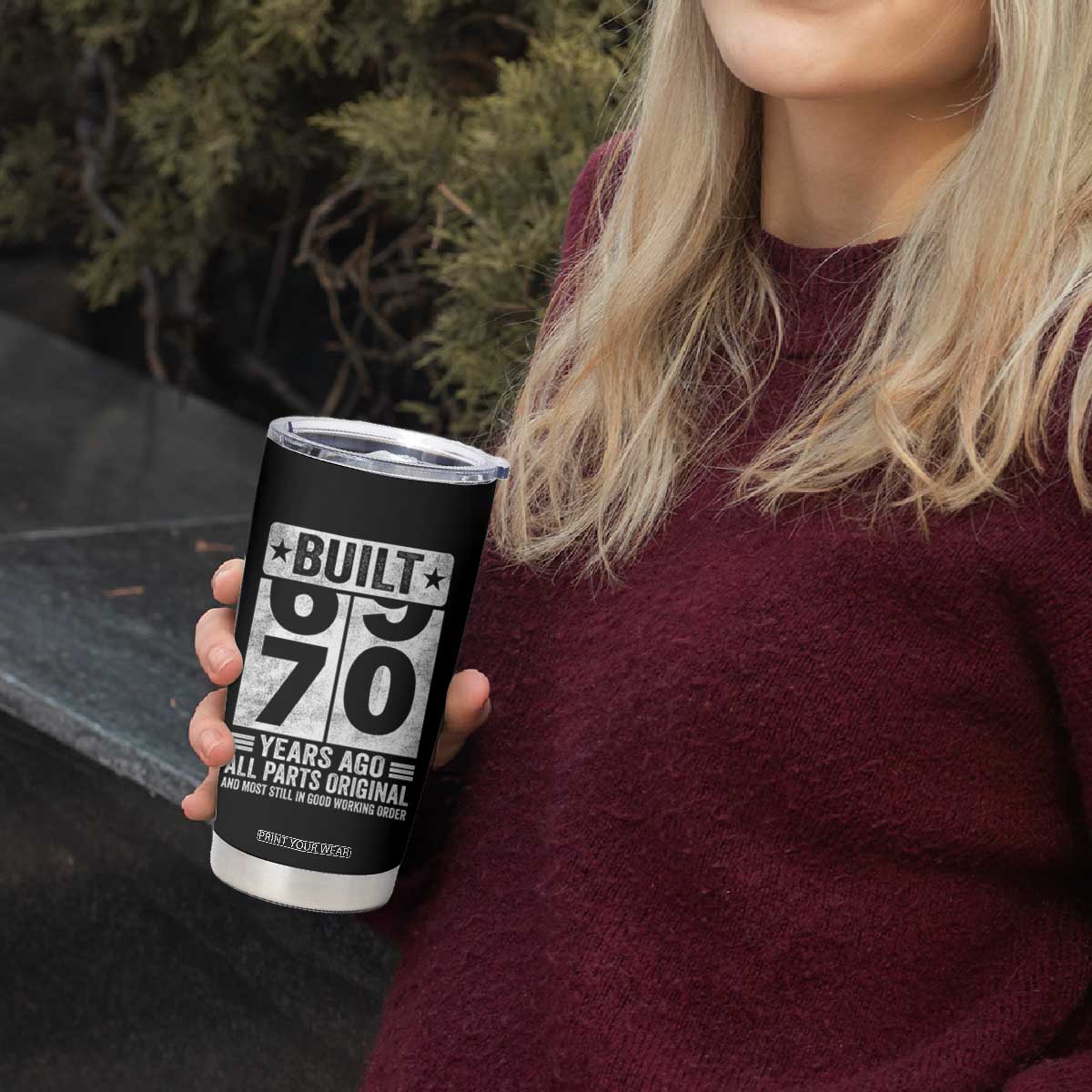 70th Birthday Tumbler Cup Built 70 Years Ago All Parts Original Gifts TS10 Print Your Wear